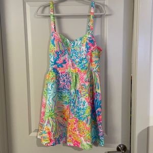Lilly Pulitzer Dress Ocean Print Size 16